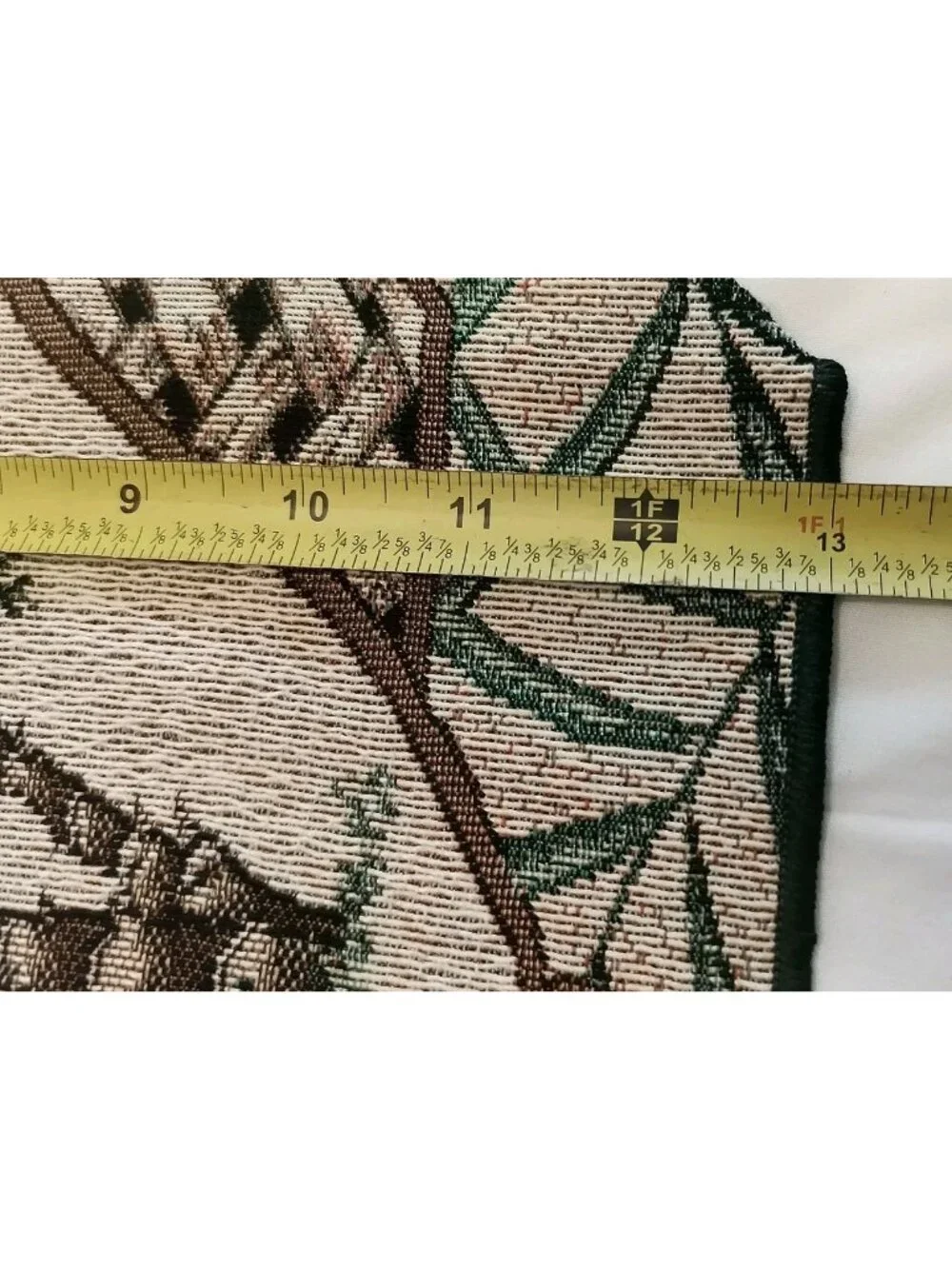 tapestry table runner with palm tree design and tassels 65